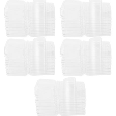 100 paquets de moules à clapet de fonte de cire conteneurs plateau en plastique vide transparent pour la Saint-Valentin tartes sans mèche fabrication de bougies en forme de coeur (1/5)