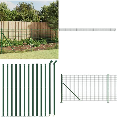 Cerca de alambre con brida verde 0,8x25 m - Cerca verde - Cerca de jardín
