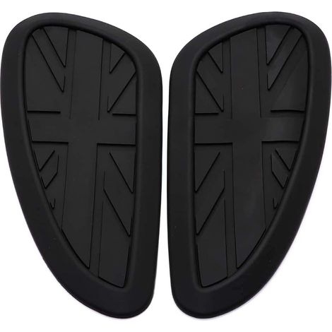 Autocollants de réservoir de moto - Vintage - Caoutchouc noir vintage - Autocollant de réservoir de traction - Protection des genoux - Parties latérales pour la plupart des motos avec réservoir en