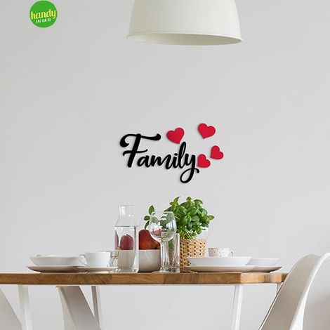 Sticker family Crearreda adesivo murale frasi famose 15x31 cm