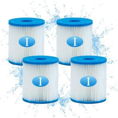 Cartouche Filtre Piscine Type I pour Bestway Pompe de Piscine, Filtre Cartouche Type I, Cartouches Type I pour Bestway 4 pièces (1/4)