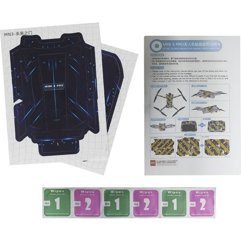Autocollants décoratifs PVC colorés Type 1 pour protection de télécommande de drone RC Mini 3Pro (1/5)