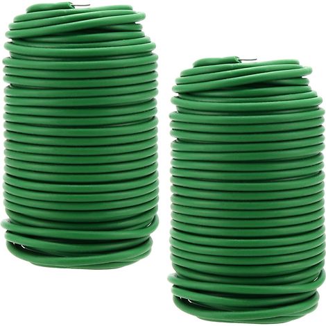 Fil Jardinage Vert,2 Rouleau Fil De Jardin Vert Souple 3,5mm x 20m,Fil Attache Tomate, Fil De Plante Supportant La Fixation Des Attaches Pour Plantes Grimpantes Fournitures De Jardinage