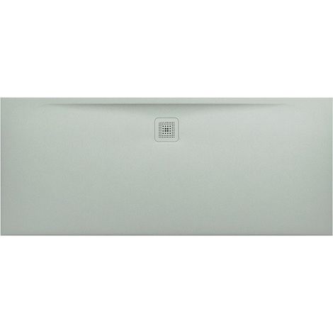 Receveur de douche LAUFEN PRO, rectangulaire, écoulement sur le côté long 1800 x 75 x 33 mm, gris clair LAUFEN