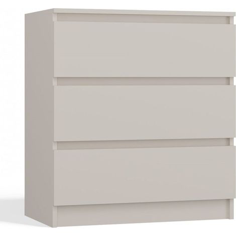 Selsey Malwa - Kommode mit drei Schubladen, greige, 70 cm