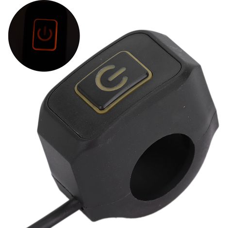 22-mm-Motorradlenkerschalter, wasserdicht, universell für Scheinwerfer, gelb (1/5)