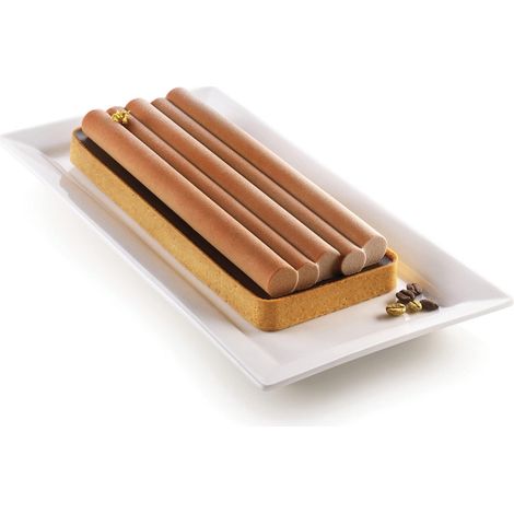 Silikomart bamboo kit stampi in silicone 26.5 x 10,5 x 2 + supporto plastica qualità professionale (1/5)