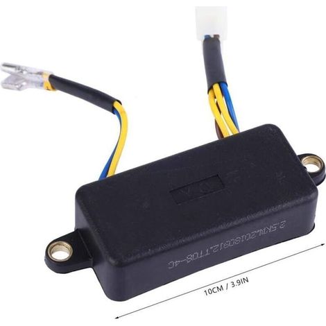 Régulateur Groupe Electrogene, Régulateur de Tension Avr 3KW, Avr pour Generateur a Essence, 250V 220UF Avr pour Générateur Essence Monophasé 2-3Kw Noir