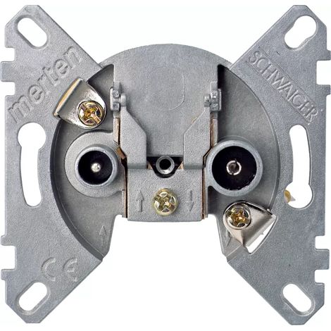 Merten BK-/Sat-Antennenstichdose, 2fach 466099 (1/2)