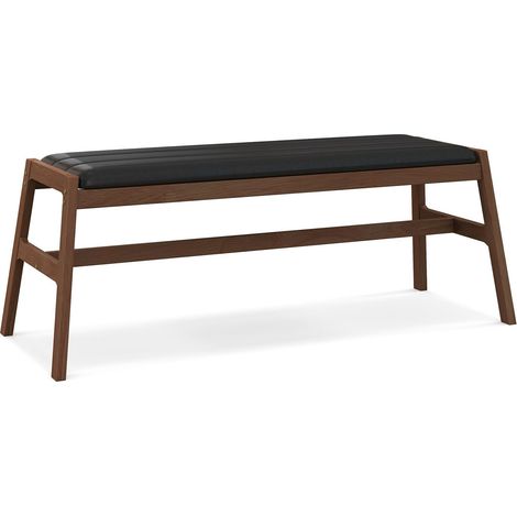 Indoor Bench Upholstered Long Bench with PU Leather Seat