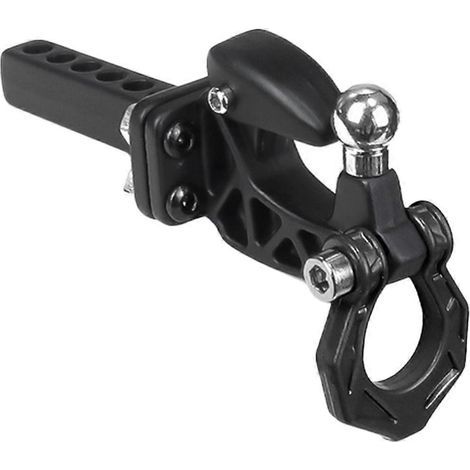 Crochet d'attelage arrière métallique noir pour voiture RC, récepteur d'attelage à descente compatible modèles 1/8 1/10, 1 pièce (1/5)