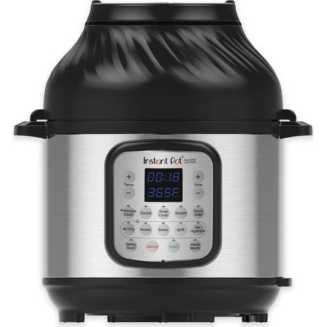 Instant Pot Duo Crisp + Hot Air Fryer 11-in-1 Electric Multi-Cooker 5.7 L - Pressure Cooker, Air Fryer, Slow Cooker, Steamer, Sous Vide Device, Dehydrator with Grill, Keep Warm and Baking Function (1/4)