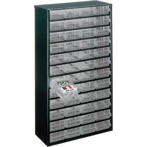 raaco Kleinteilemagazin B 306 x T 150 x H 552 mm Stahlblech mit Gummifüßen - 137393 (1/7)