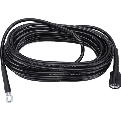 Tuyau de nettoyeur haute pression, tuyau en caoutchouc multi-usages, flexible et durable, universel, adapté aux voitures, camping-cars, patios, terrasses, cltures, 15 mètres (1/5)