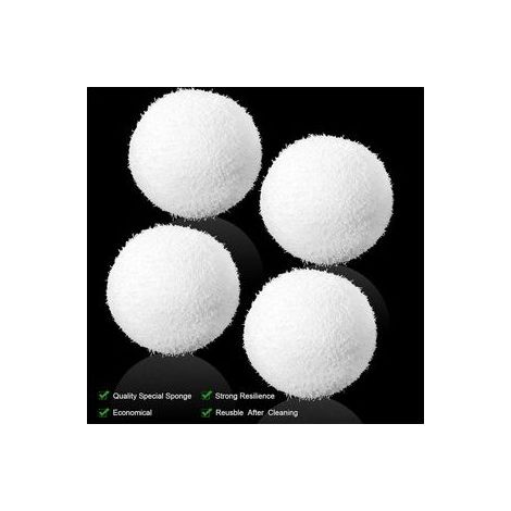 Lot d'éponges sphères réutilisables Lavables en machine Diamètre 3 pouces Flottantes pour piscine(20X)