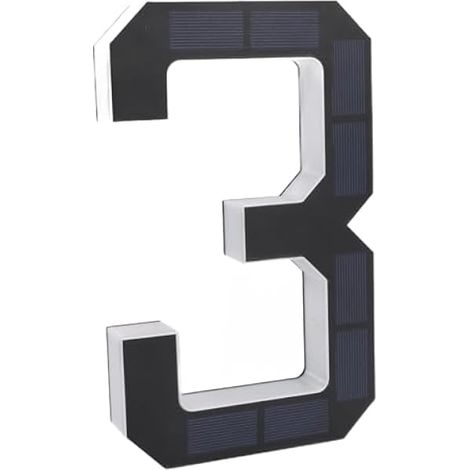 Akozon Plaque de Maison Solaire Numéro 3, Design Robuste (1/5)
