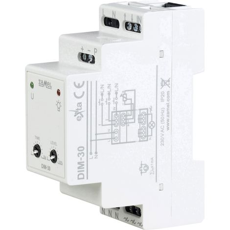 Zamel EXT10000228 Hutschienen Dimmer Geeignet für Leuchtmittel: LED-Lampe, Leuchtstofflampe, Halogen
