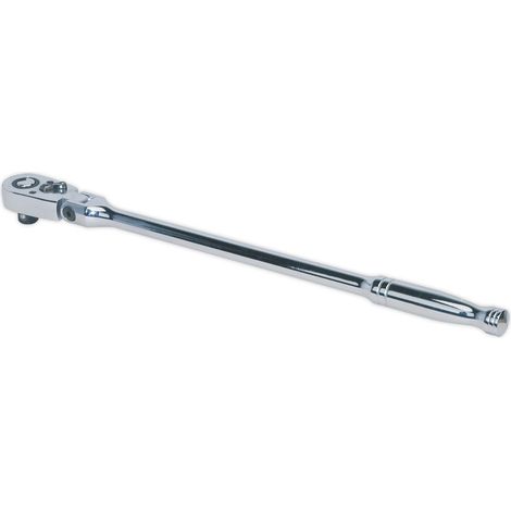 Sealey 1/2""D Pear Head Flip Reverse Ratchet Wrench Flexi-Head 445mm AK662F