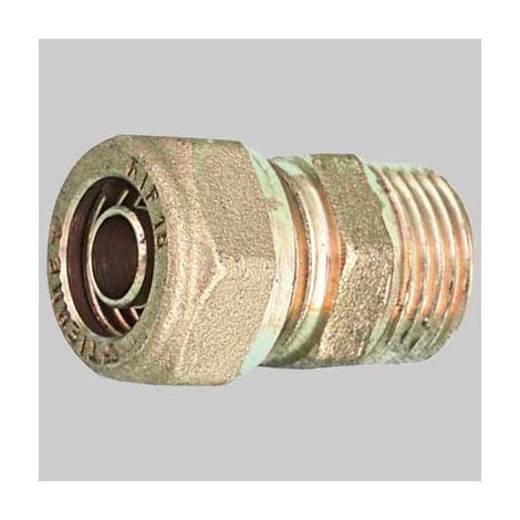 RACCORDO DIRITTO MASCHIO PER TUBO COBRAPEX  1/2 x 18 S. 2,5     TIEMME