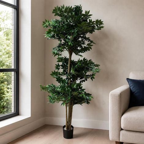 180cm Fire Retardant Lychee Ball Tree with 3774 Leaves and Natural Trunk - Premium Quality (1/5)