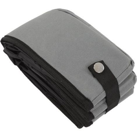 minifinker Bac à litière pour chat Bac à litière pliable en tissu pour chat, imperméable, Portable, pour jardin protection S Gris (1/4)