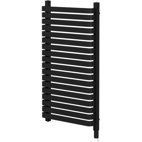 Empire Colore Matt Black 1068mm x 600mm Vertical Electric Single Panel Radiator