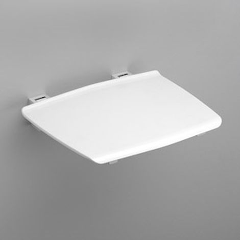 KOH-I-NOOR Sedile doccia ribaltabile 32,5x32,5 alluminio lucido bianco codice prod: 5469KV (1/2)