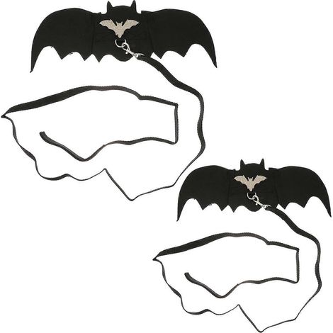 Arnés tipo chaleco para gatos con diseño de murciélago para fiestas de Halloween (1 juego de 2) (1/5)