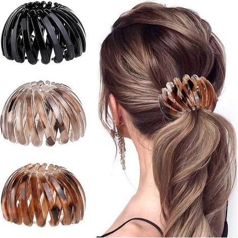 3-Piece Hair Clip Set for Women, Vintage Bird's Nest Hair Clips, Tail Hair Clip (1/5)