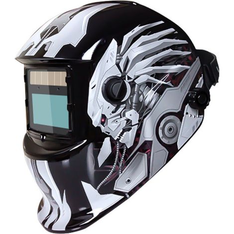 Casque de soudure automatique casque de soudure avec 2 lentilles et 2 capteurs de filtre réglables din9 13 pour soudure à arc MIG TIG MAG (1/5)