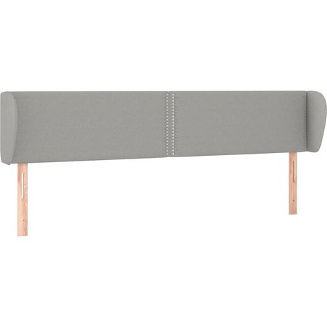 Maison Exclusive - Cabecero de tela gris claro 203x23x78/88 cm (1/5)