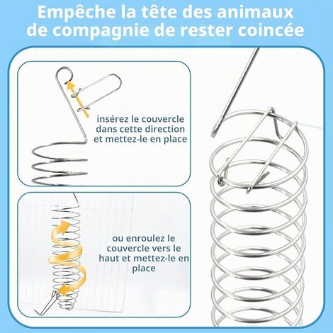 Set of 2 304 Stainless Steel Rat Toys for Fruits and Vegetables Decorative Accessory, Slow Feeding Hanging Toy for Mäuse and Parakeeten Ratten (1/4)
