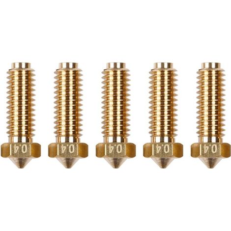 Buse d'imprimante 3D 0,4 mm/1,75 mm, haute température, résistante à l'usure, compatible avec Anycubic Kobra 2 (5 pièces)
