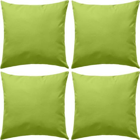 Coussins de jardin, lot de 4, 45 x 45 cm, vert pomme (1/5)
