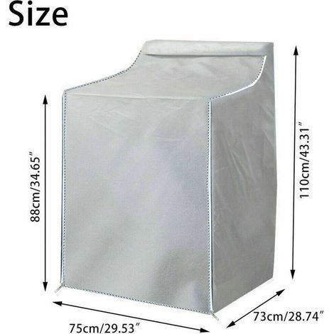 Housse imperméable pour lave-linge et sèche-linge à chargement frontal avec fermeture éclair, conçue pour une utilisation en extérieur.-AquaForge (1/5)