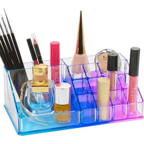 Conteitore Organizer Portatrucco in Plastica 16 Scomparti Porta Trucchi Make Up