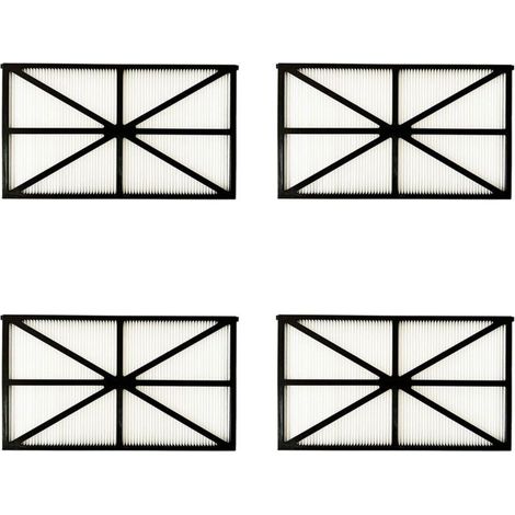 Lot de 4 Panneaux Filtres pour Robot Tiger Shark RCX70101PAK2 Noir goodnice - Generique (1/3)