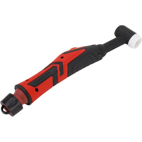 Tête de torche de soudage TIG avec vanne, poignée d'extrémité rotative à 360°, surface moletée, pistolet de soudage TIG refroidi par air (1/5)