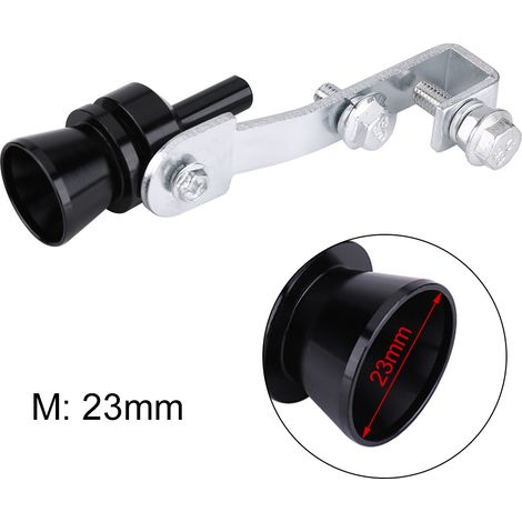 Sifflet d'échappement turbo sonore noir pour voiture, simulateur de valve de décharge automatique, silencieux (1/5)