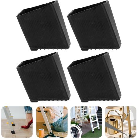 4 Pièces Protecteur des Pieds D’Échelle Couvre-Pieds Antidérapants en Caoutchouc pour Escabeau Patins De Protection 4.00X3.50X2.50 cm pour Protéger Les Sols Et Stabiliser L’Échelle (1/5)