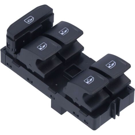 VURAHOME - Commutateur de commande principal de vitre de porte 5G0 959 857 D Noir de remplacement pour SEAT Leon 2020