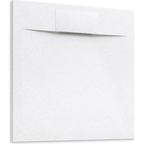Piatto Doccia in SMC 80x80 Effetto Pietra Colore Bianco Riducibile e Antiscivolo Mod. Cosmos (1/5)