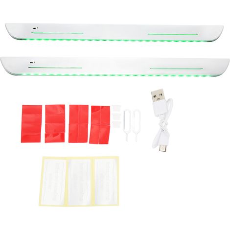 Plaques de seuil lumineuses pour portière de voiture, bande LED magnétique colorée pour protection de seuil, lampe d'accès avant (1/5)