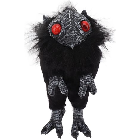 Statue en peluche pour fête d'Halloween, décoration effrayante, poupée d'art aux yeux rouges, douce au toucher, ornement d'horreur (1/5)
