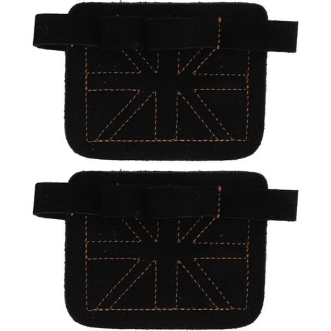 Gants d'entraînement en cuir épais à double couche pour musculation et fitness, protection des mains - Noir (1/5)