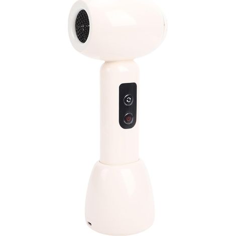 Sèche-Cheveux sans Fil pour bébé, Mini Sèche-Cheveux Portable Rechargeable avec Base de Chargement, Souffleur de Voyage Silencieux à Faible Chaleur et Flux D'air Doux (Beige) (1/5)