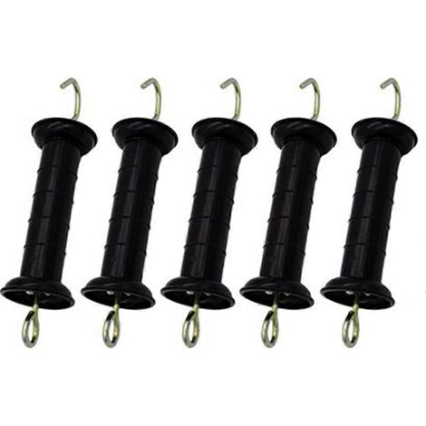 Lot de 5 poignées de portail pour clôture électrique, poignées isolées pour pâturage, accessoires pour clôtures d'élevage (bovins, ovins). (1/5)