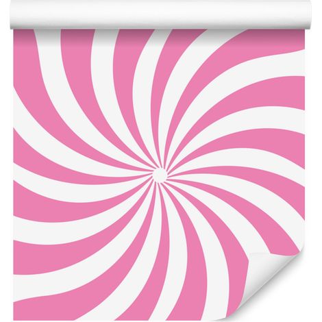 Carta da parati hippie rosa cipria per soggiorno e camera da letto 50x1000 cm (1/5)