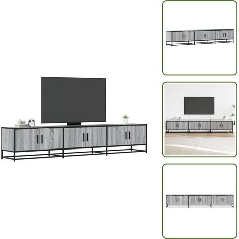 Mobile in legno - vidaXL Mobile Porta TV Grigio Sonoma 210x35x41 cm in Truciolato - Mobile in metallo