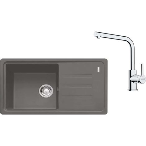 Franke Sets - Küchenset G268ŠK, Fragranitspüle BSG 611-78/39 und Armatur FS 3230.031, steingrau/Chrom 114.0700.761